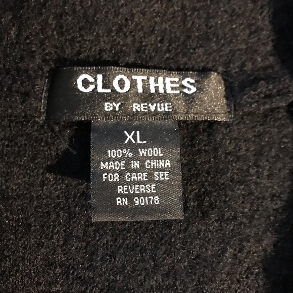 100% Wool Clothes By ReVue Black Jacket Size: XL - Picture 4 of 4